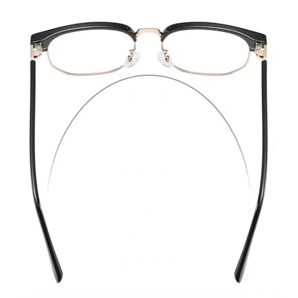 Fashion unisex square Plain glasses for men women Metal frame glasses polygon - Picture 8 of 11